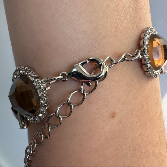 Sparkly Amber Rhinestone Bracelet - Picture 3 of 5